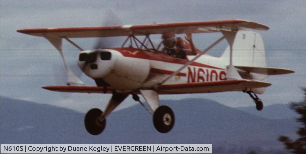 N610S, 1964 Mong MS-1 Sport C/N JV6220, N610S over Evergreen Airport, 1978, pilot/owner,still the owner, Rick Beekman
