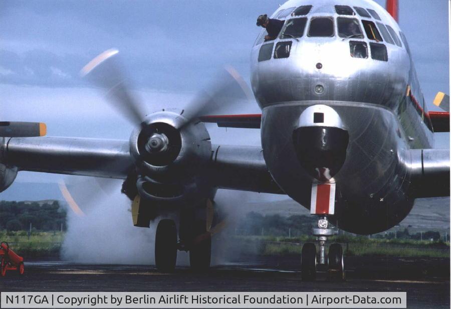 N117GA, 1952 Boeing C-97G (367-76-66) Stratofreighter C/N 16749, Running up No. 3