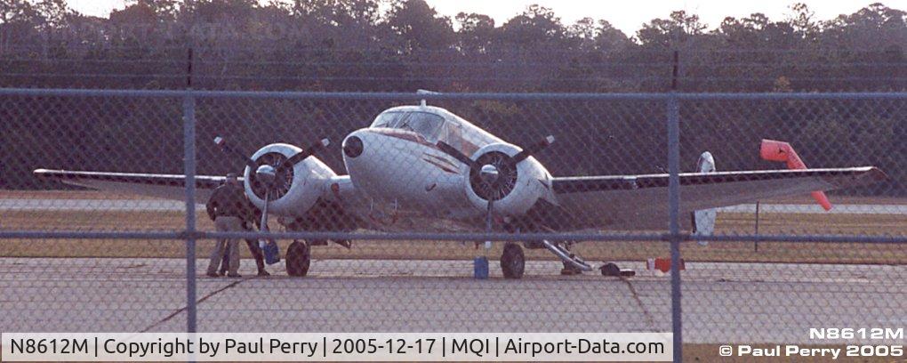 N8612M, 1963 Beech H-18 C/N BA-650, Preflight before she participates in the Wright Brother's Memorial flyover