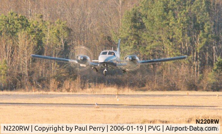 N220RW, 1976 Piper PA-34-200T C/N 34-7770002, One of the numerous take-offs of this bird.