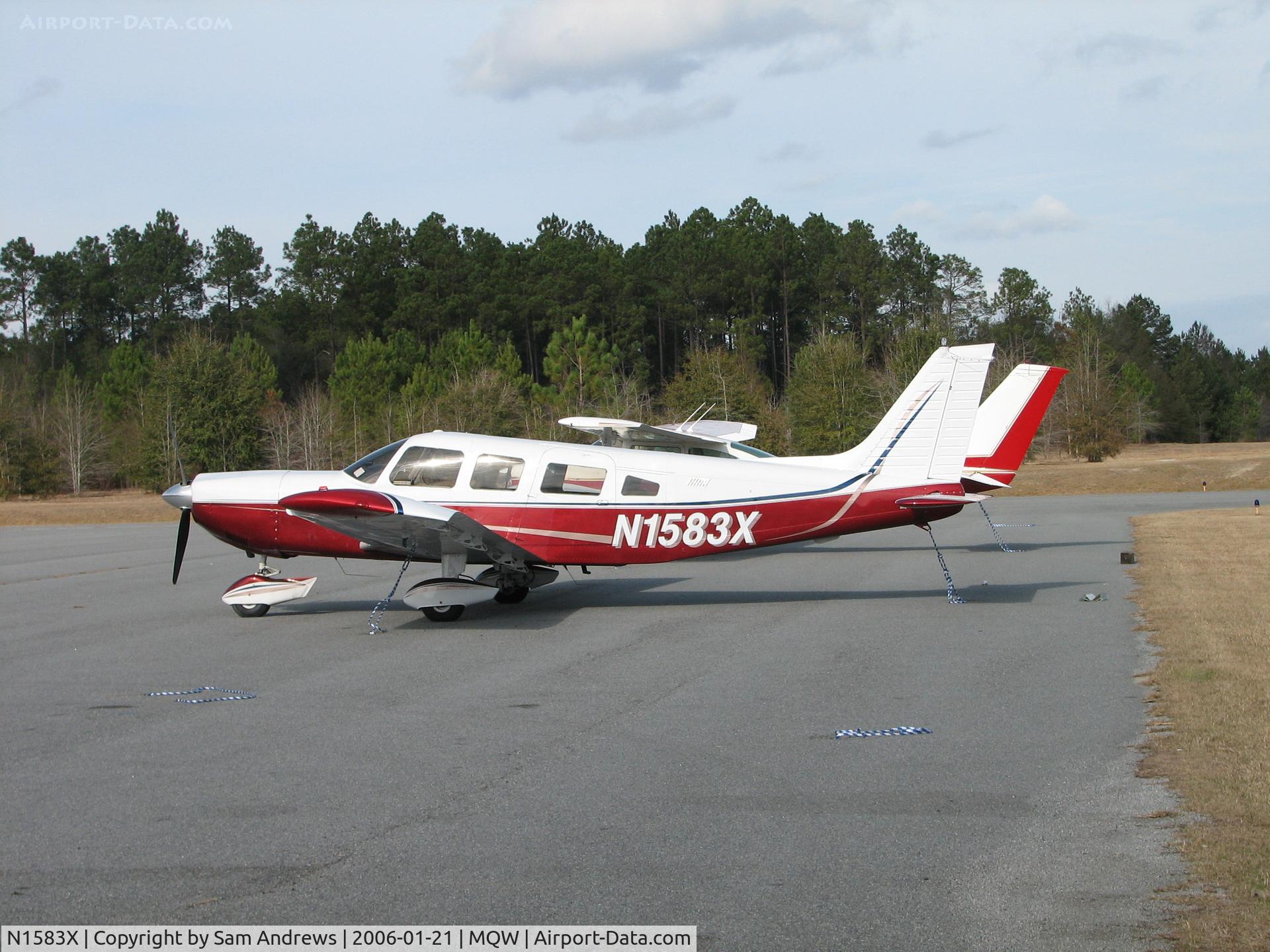 N1583X, 1975 Piper PA-32-300 Cherokee Six C/N 32-7540179, Sitting on the ramp at Telfair-Wheeler (MQW) Little Ocmulgee State Park McRae, GA