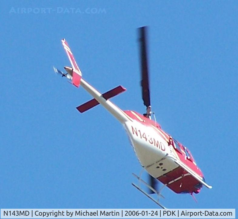 N143MD, 1978 Bell 206B JetRanger III C/N 2344, Over flying PDK