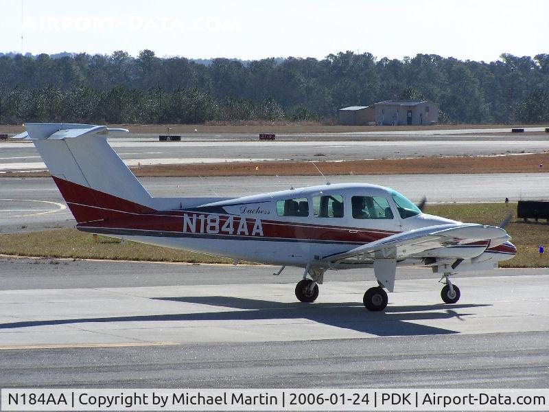 N184AA, Beech 76 Duchess C/N ME-400, Aviation Atlanta student taxing.