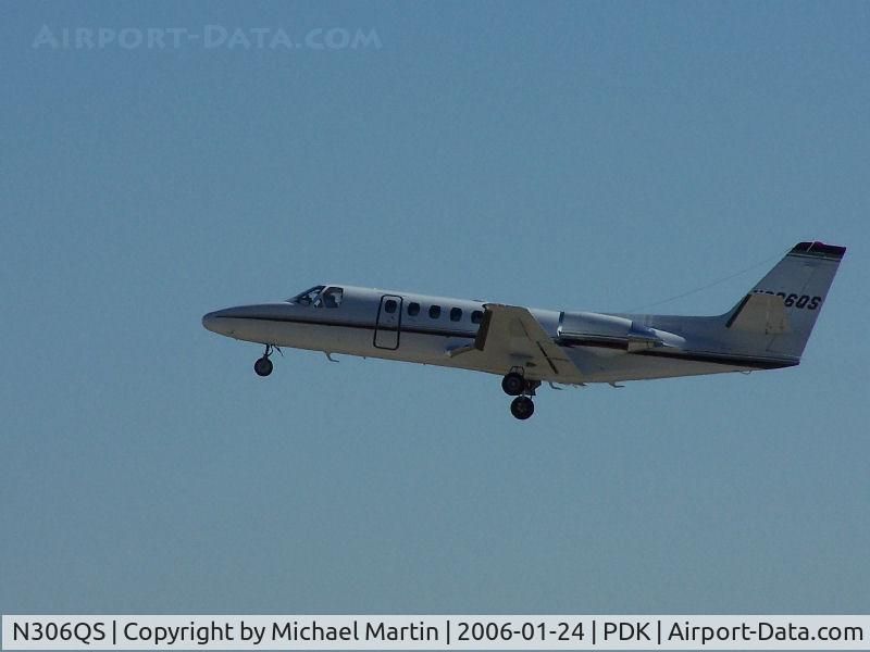 N306QS, 2008 Cessna 680 Citation Sovereign C/N 680-0207, Departing PDK - Starting to rotate gear.