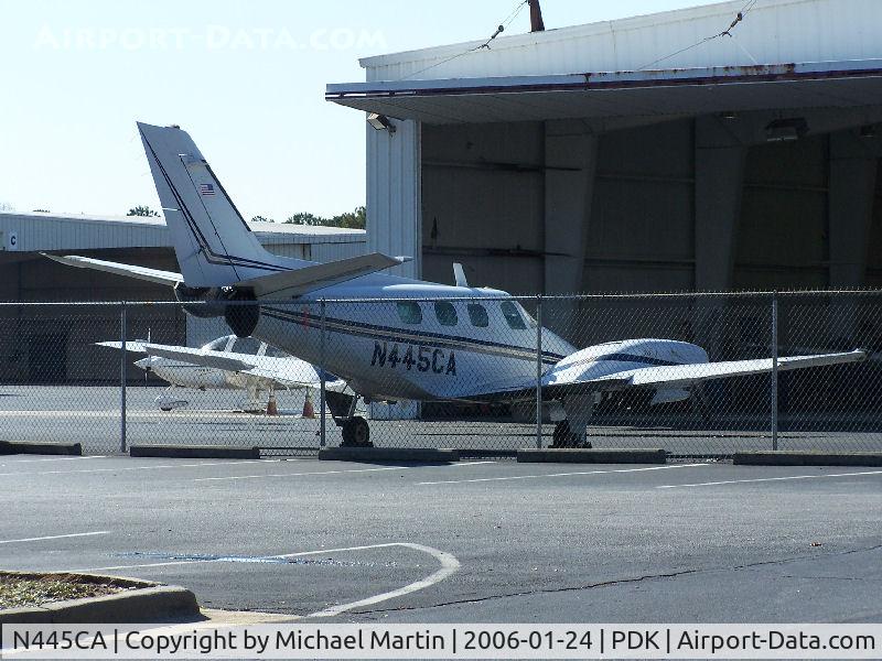 N445CA, 1977 Beech B-60 Duke C/N P-411, Parked at Hanger F