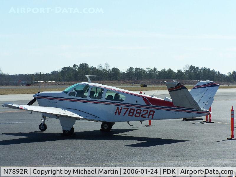 N7892R, 1969 Beech V35A Bonanza C/N D-8944, Tied down @ Mercury Air Center