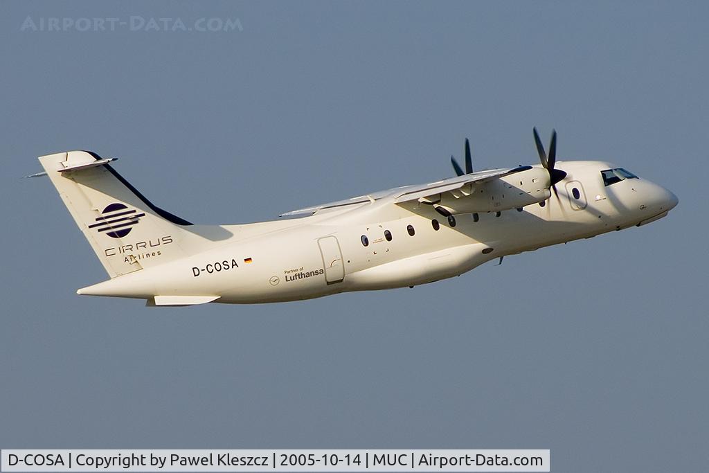 D-COSA, 1997 Dornier 328-110 C/N 3085, after take-off
