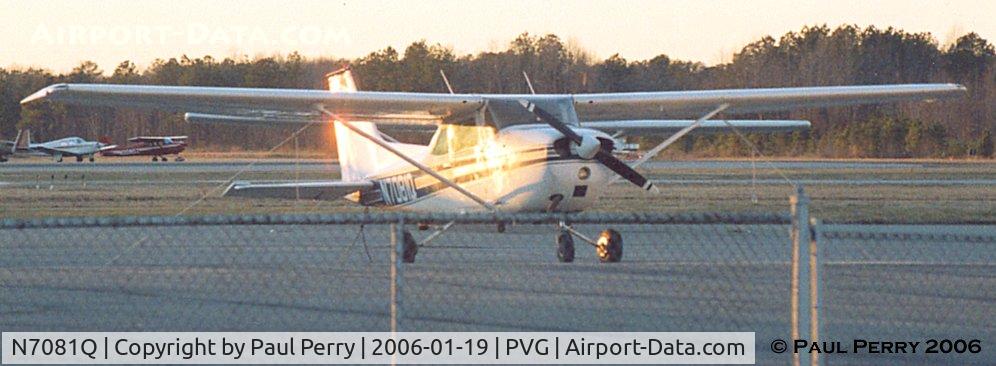 N7081Q, 1972 Cessna 172L C/N 17260381, Yet another tucked in at sunset, ready for an overnight stay