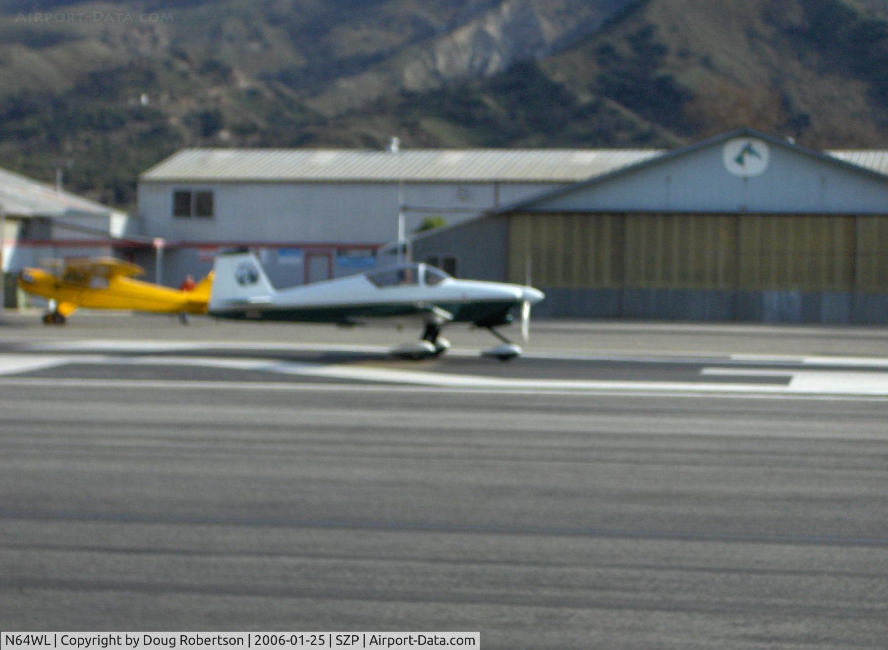 N64WL, 1997 Vans RV-6A C/N 9612, 1997 Berry VAN's RV-6A Lycoming O-360 Experimental class, Takeoff roll, runway 22