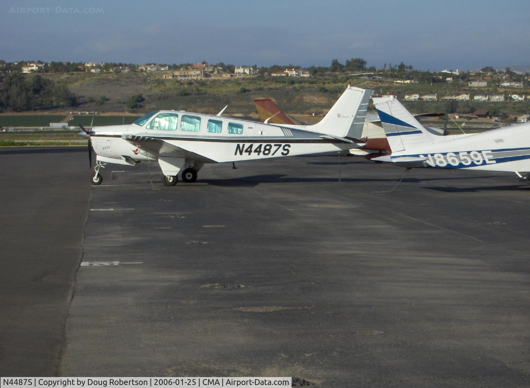 N4487S, 1975 Beech A36 Bonanza 36 C/N E-708, 1975 BEECH A36 BONANZA, Continental IO-520-BA 285 Hp