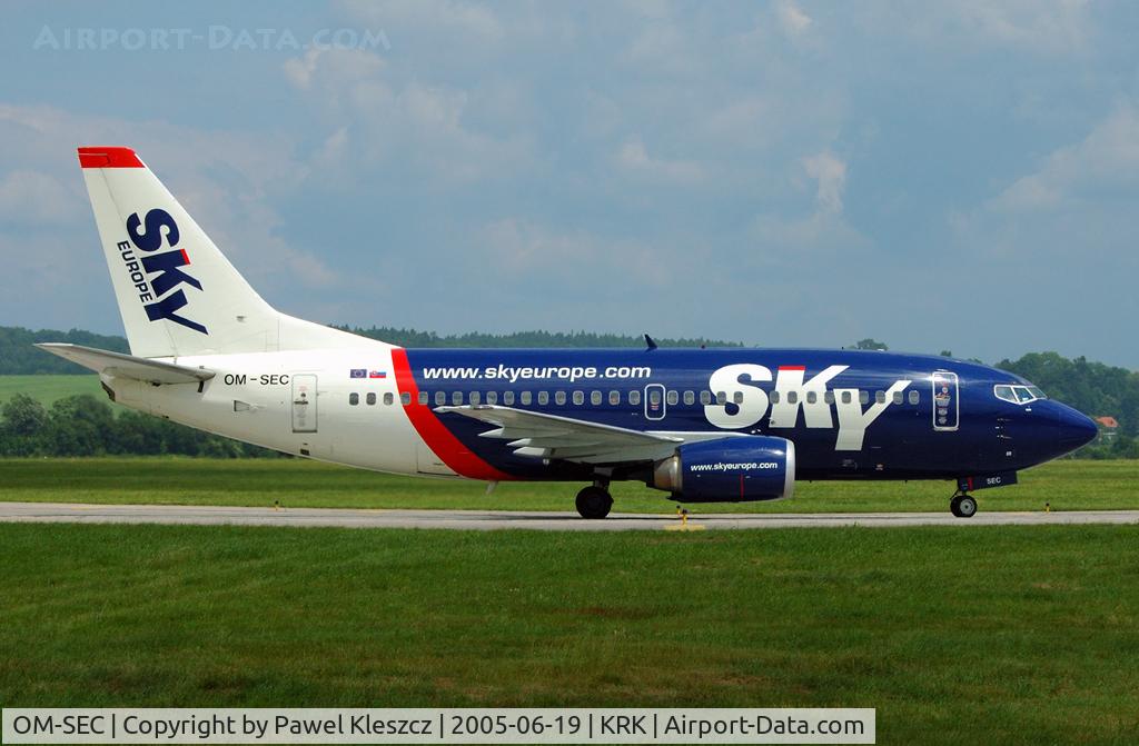 OM-SEC, 1992 Boeing 737-5Y0 C/N 25288, taxi to airport
