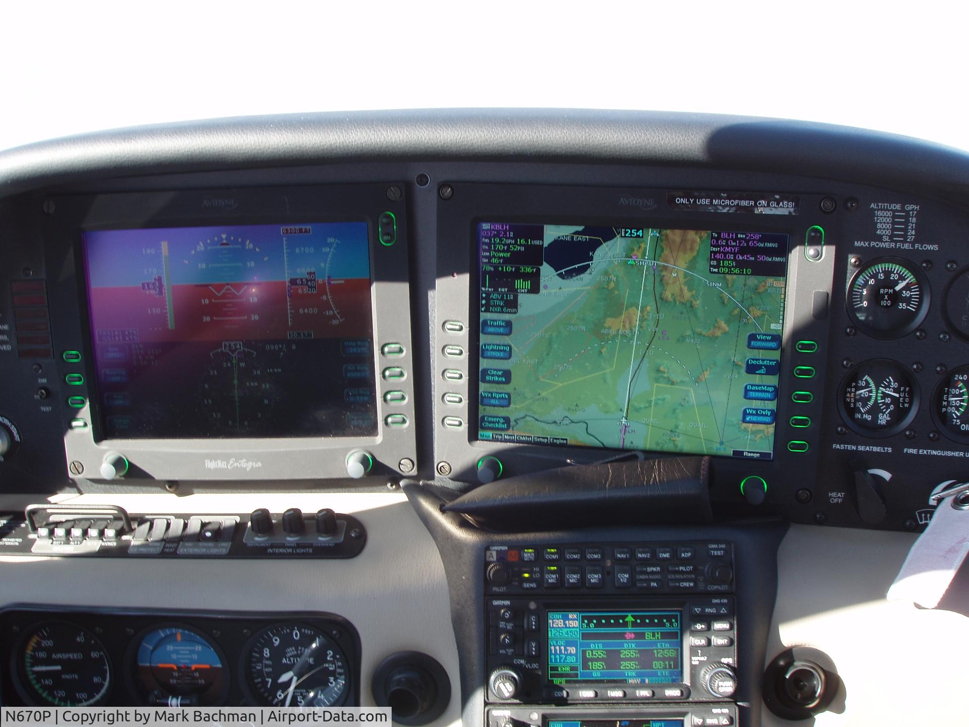 N670P, 2004 Cirrus SR22 C/N 1166, Enroute with Avidyne Glass Panel