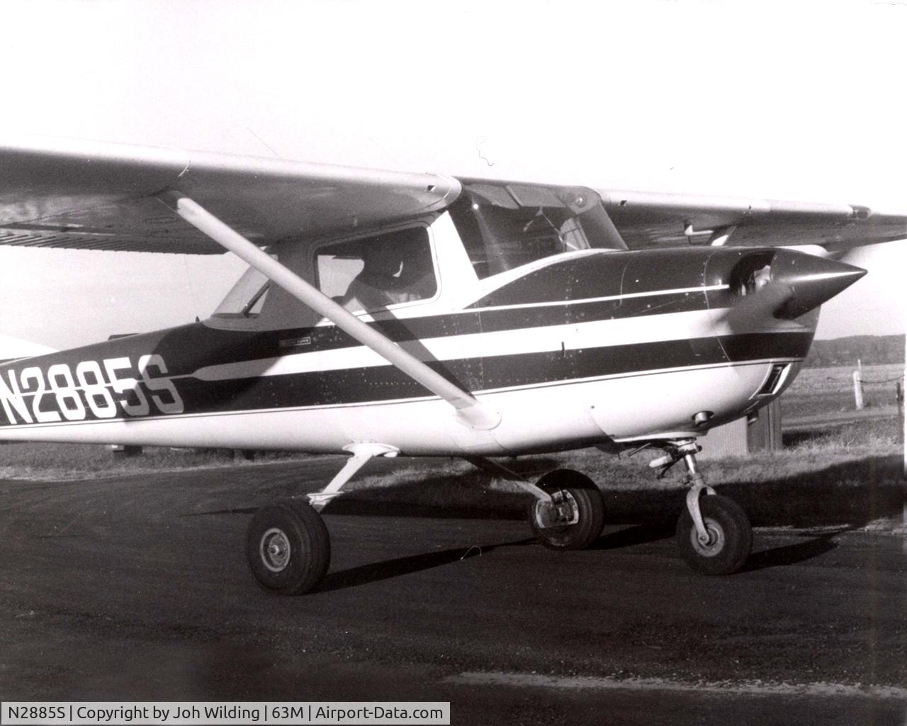 N2885S, 1967 Cessna 150G C/N 15066785, At Hermann, Mo Airport, around the mid 80s