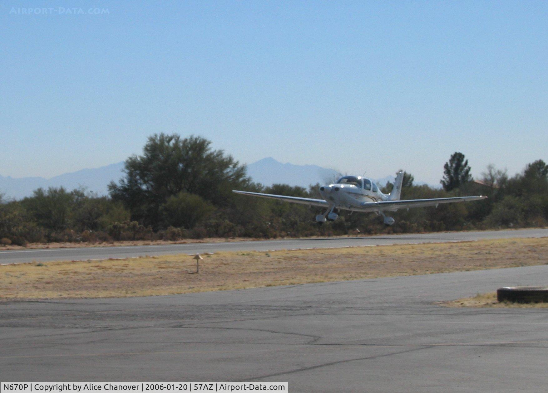 N670P, 2004 Cirrus SR22 C/N 1166, Departure from La Cholla