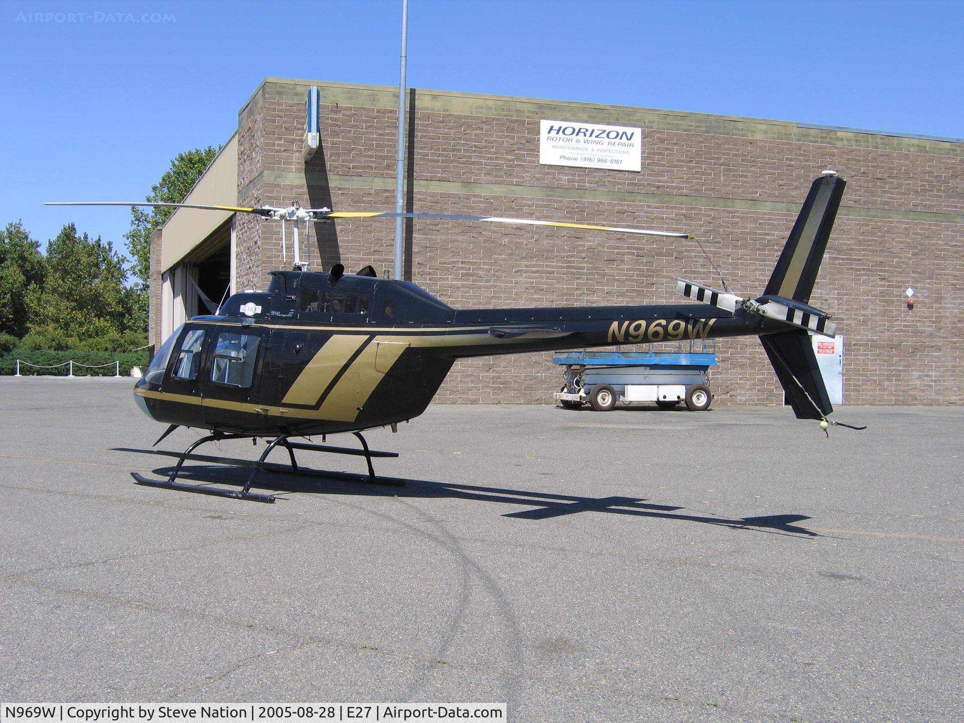 N969W, Bell 206B JetRanger C/N 2320, San Joaquin Helicopters 1979 Bell 206B at Ranch Murieta Airport, CA