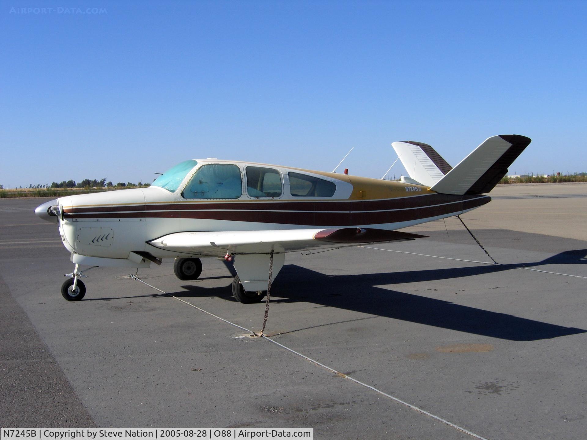 N7245B, 1958 Beech J35 Bonanza C/N D-5591, 1958 J35 Bonanza at Rio Vista Airport, CA