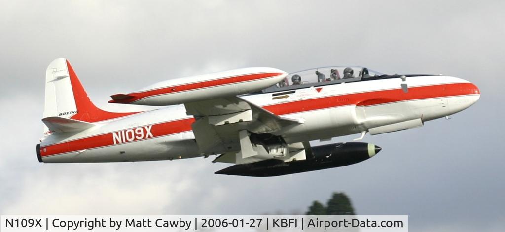 N109X, 1954 Canadair CT-133 Silver Star 3 (CL-30) C/N T33-298, Chase aircraft used for Boeing test flights