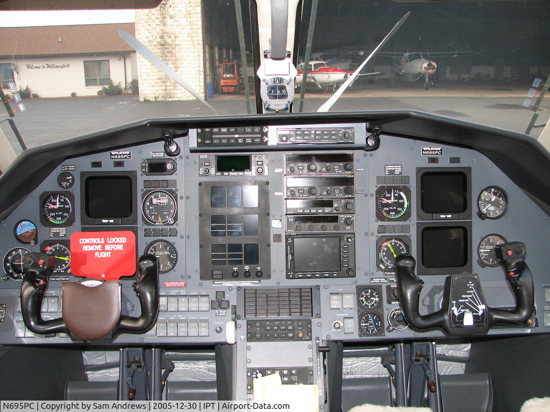 N695PC, 1999 Pilatus PC-12/45 C/N 305, Panel shot.  Sorry no power but still worth a peek.