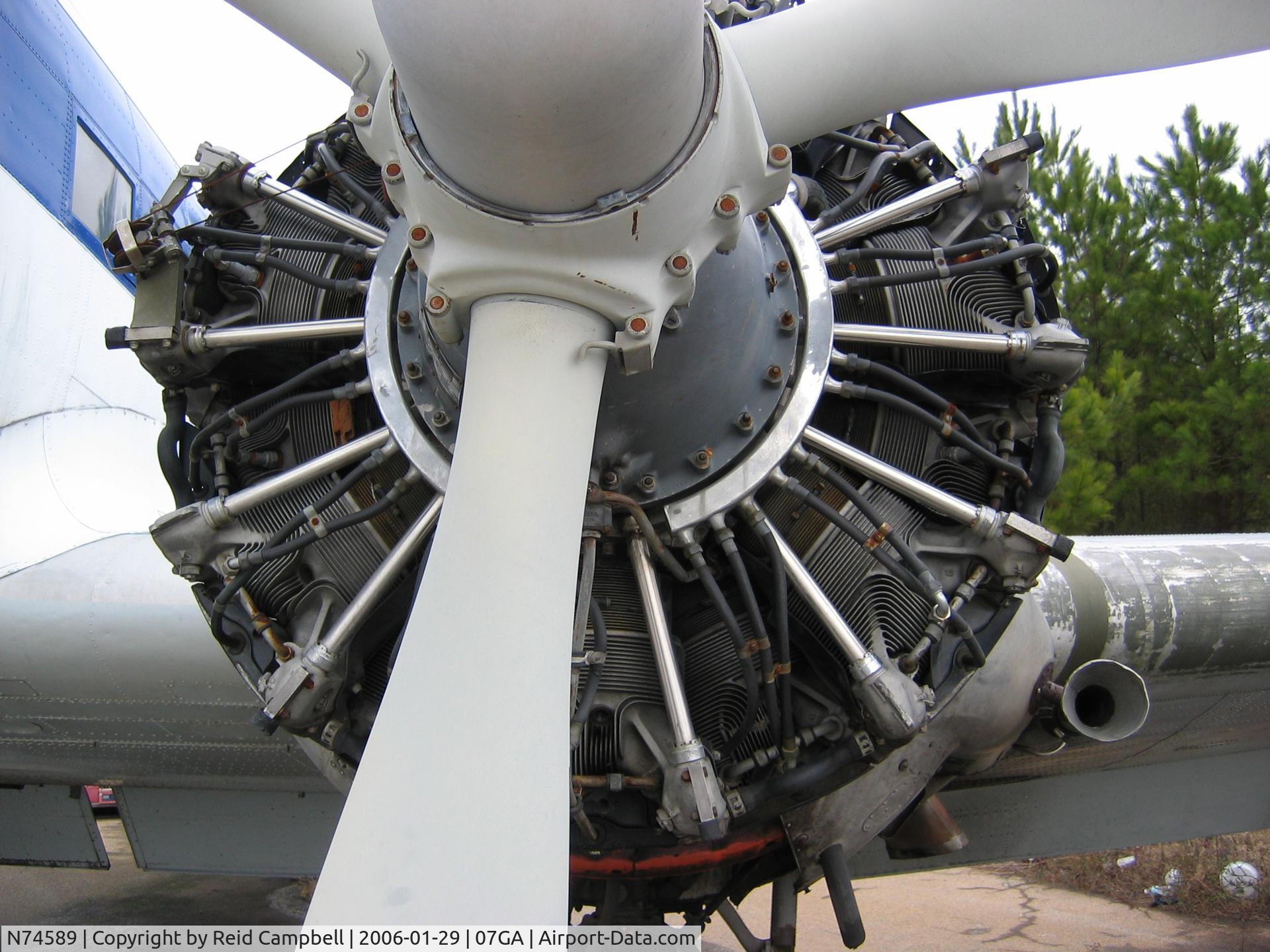 N74589, 1943 Douglas DC3C-S1C3G (C-47A) C/N 9926, Left Engine