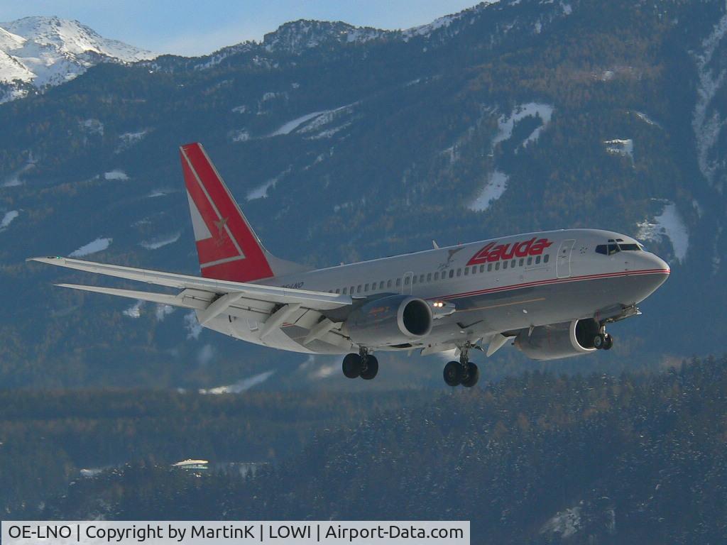 OE-LNO, 2001 Boeing 737-7Z9 C/N 30419, landing on runway 26!