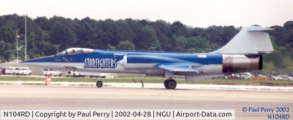 N104RD, 1963 Lockheed CF-104G C/N 104850, Just after the brake chute was streamed out