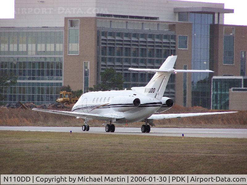 N110DD, 2005 Raytheon Hawker 800XP C/N 258728, Preparing for take-off 20L