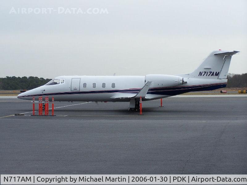 N717AM, 1984 Gates Learjet 55 C/N 100, Tied down @ Mercury Air Center