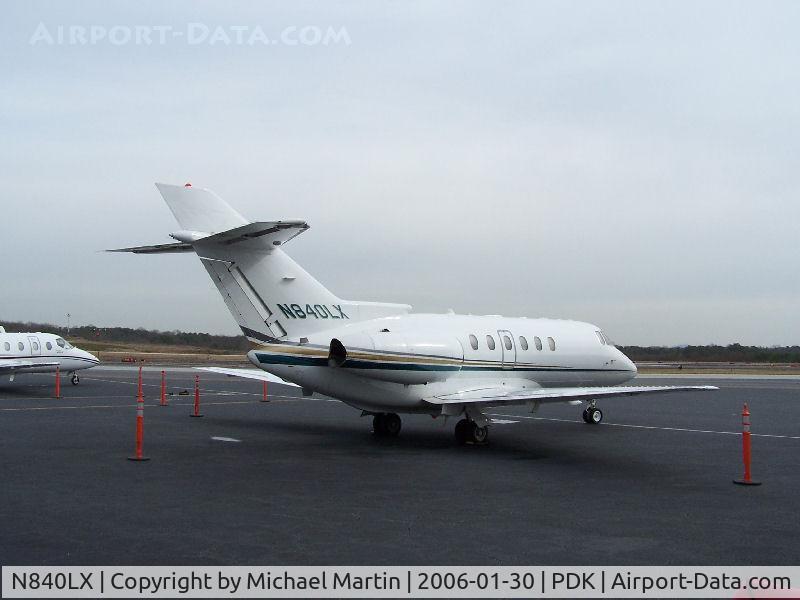 N840LX, 2004 Raytheon Hawker 800XP C/N 258666, Tied down @ Mercury Air Center