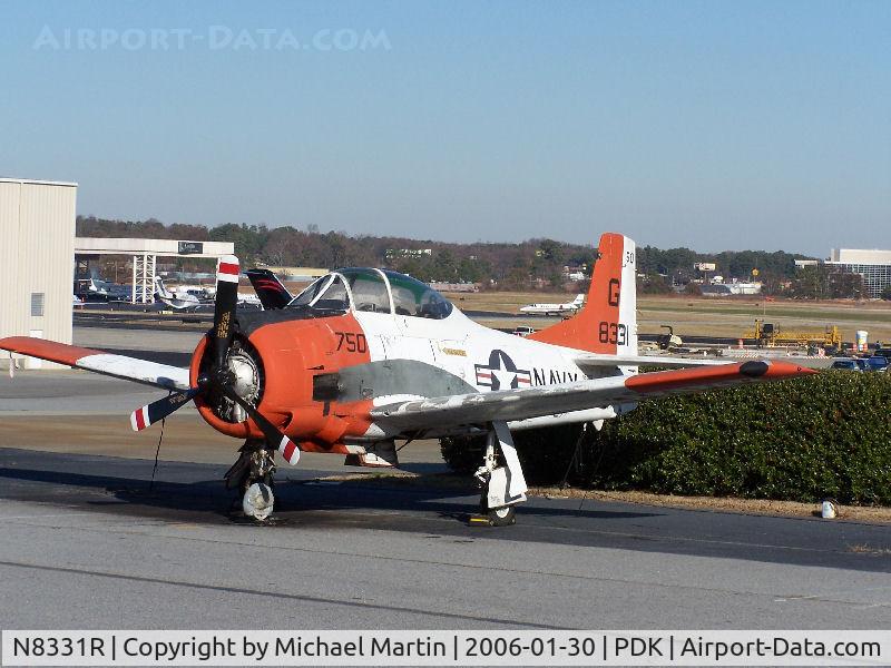 N8331R, North American T-28B Trojan C/N 200-402 (138331), Tied down @ PDK
