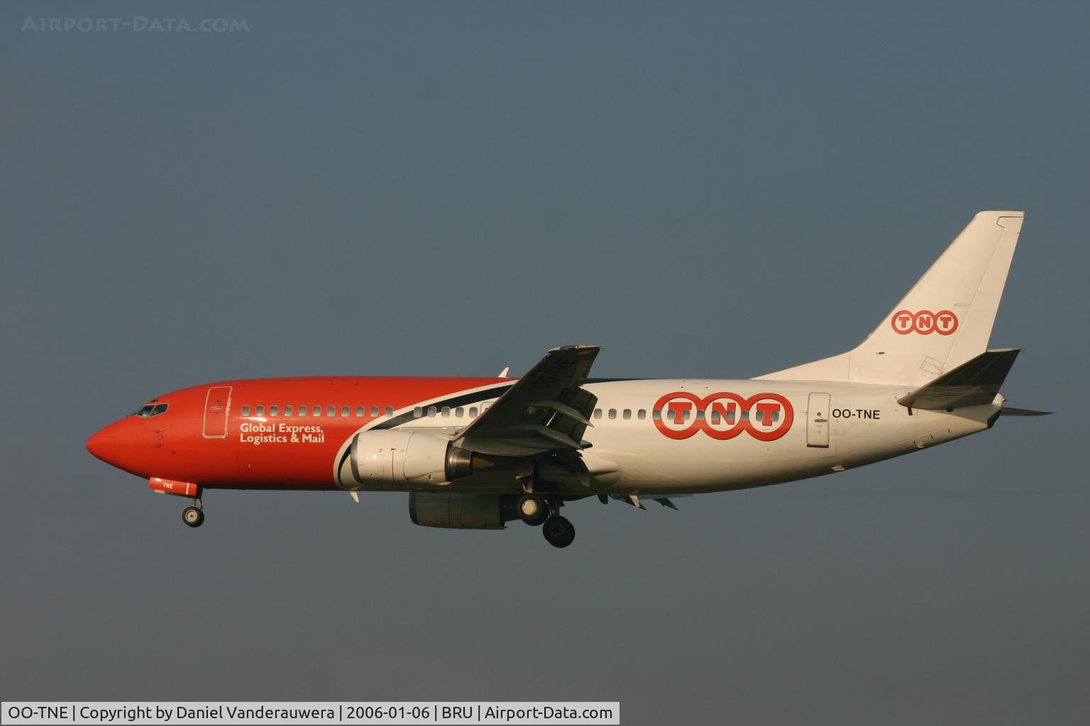 OO-TNE, 1986 Boeing 737-3Q8 C/N 23535, flight TUB5358 for Jetairfly