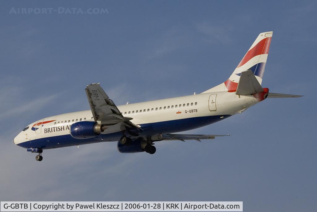 G-GBTB, 1993 Boeing 737-436 C/N 25860, landing at RWY25