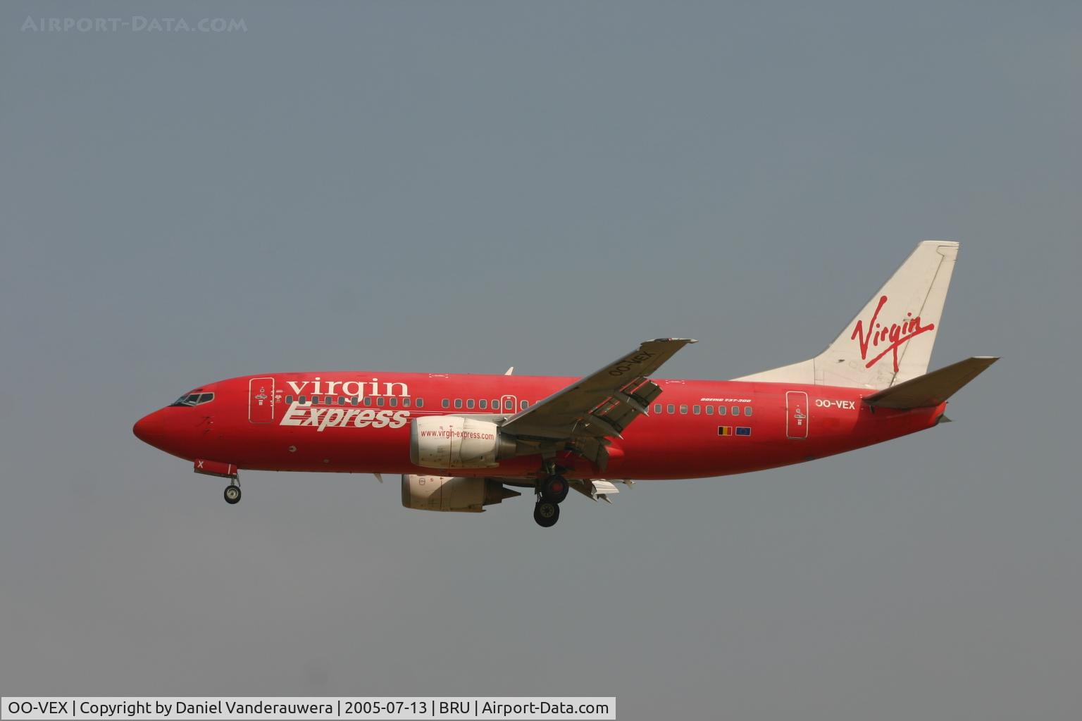 OO-VEX, 1997 Boeing 737-36N C/N 28670, former colours - no winglets