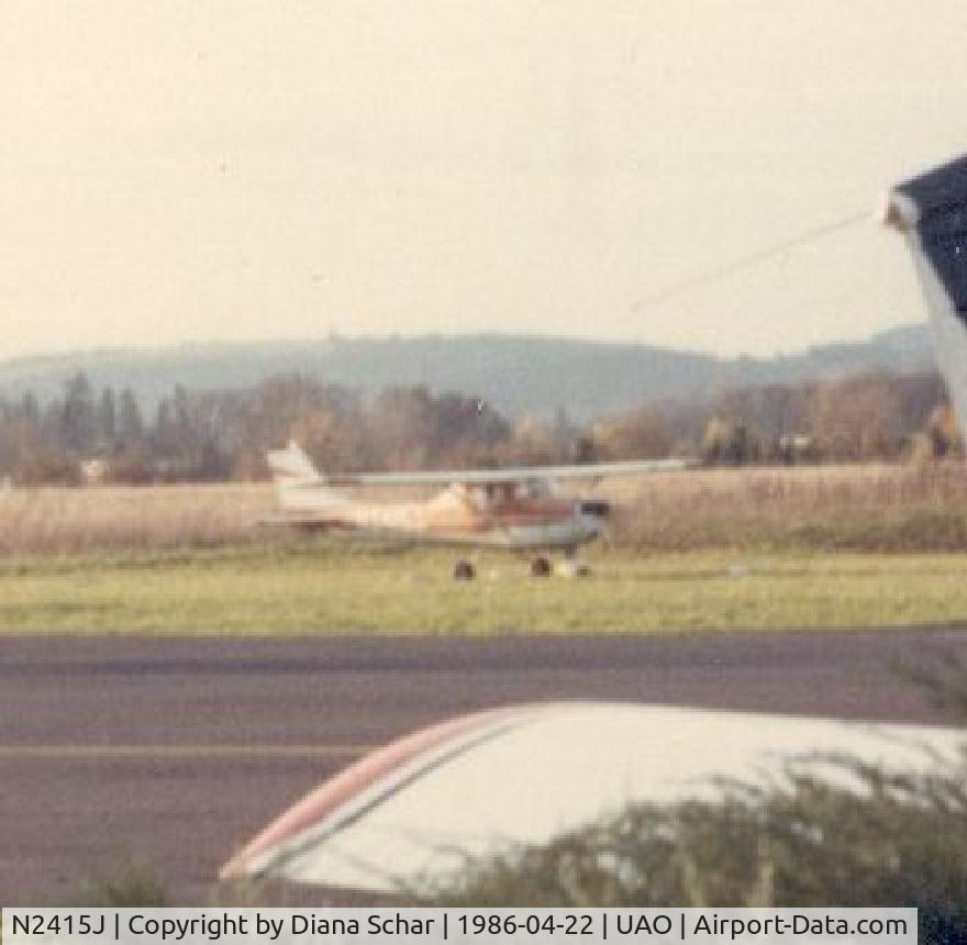N2415J, 1966 Cessna 150G C/N 15065515, Taken in 1986 after a lesson. Thats me in the seat.