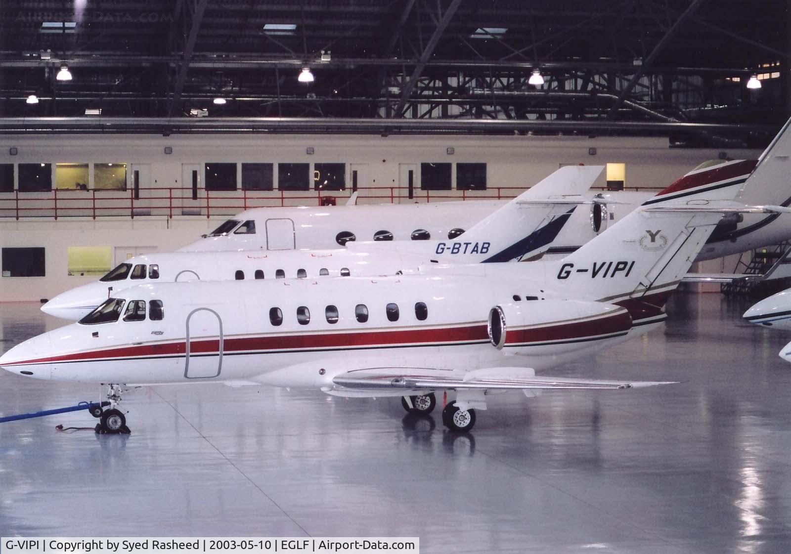 G-VIPI, 1992 British Aerospace 125-800B C/N 258222, Hawker 800 in Hanger 2 - TAG Aviation - Farnborough
