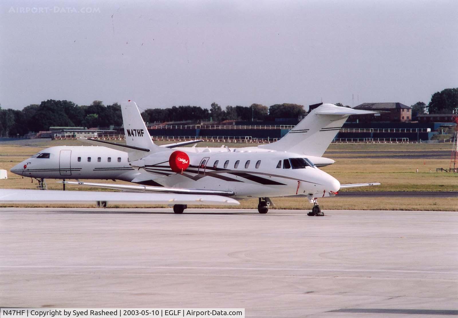 N47HF, 2003 Cessna 560XL C/N 560-5347, ON FARNBOROUGH RAMP