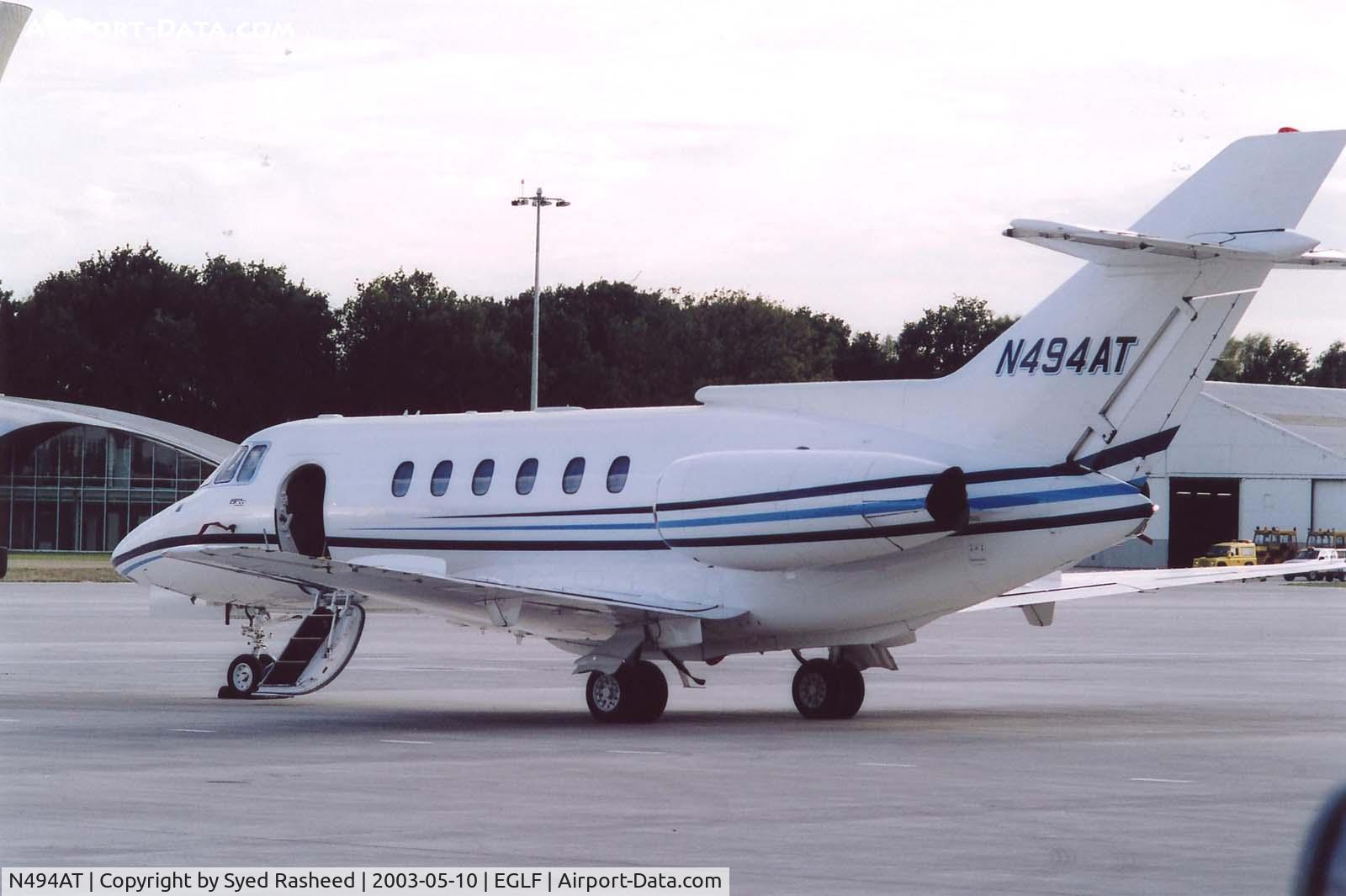 N494AT, 1987 British Aerospace BAe.125 Series 800A C/N 258103, Hanger no 2 - TAG Aviation