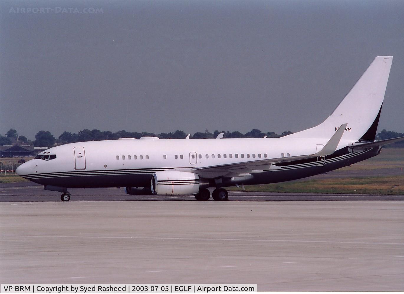 VP-BRM, 1998 Boeing 737-75U C/N 28976, BBJ
