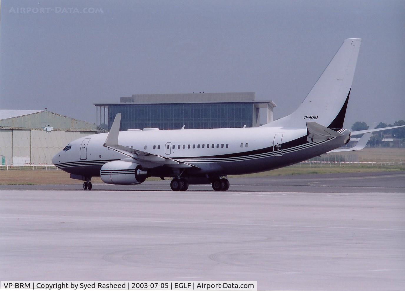 VP-BRM, 1998 Boeing 737-75U C/N 28976, BBJ