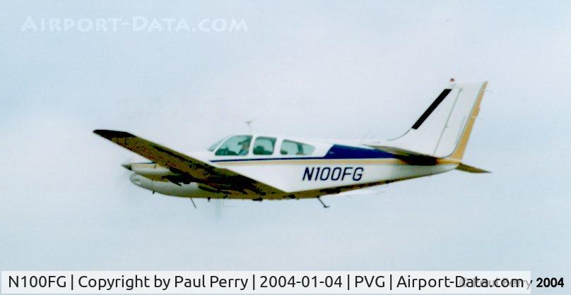 N100FG, 1967 Beech C55 Baron (95-C55) C/N TE-438, Proceeding on course from Hampton Roads Exec.