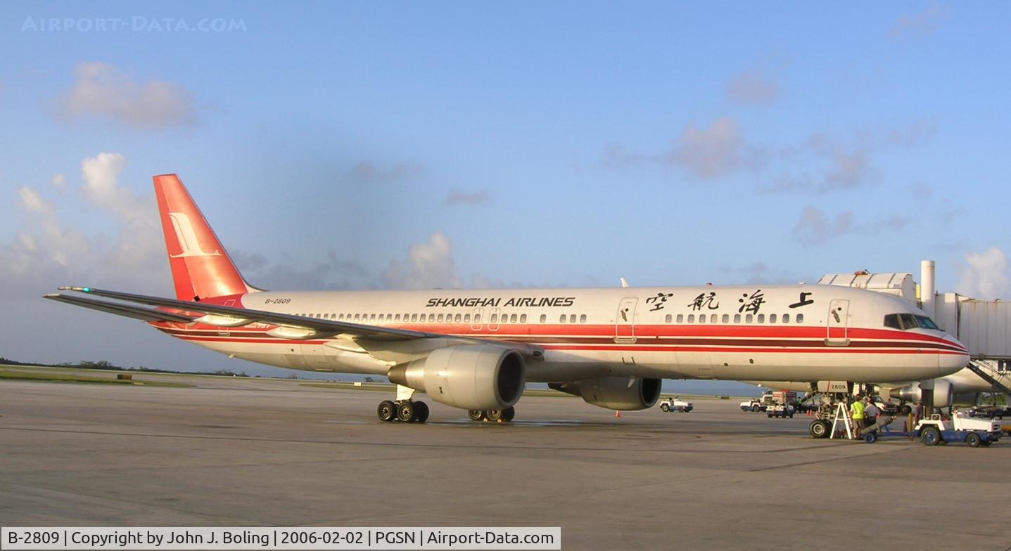 B-2809, 1989 Boeing 757-26D C/N 24472, Refuel at Saipan. Ferry Shanghai to Paine. Will be converted to freighter.