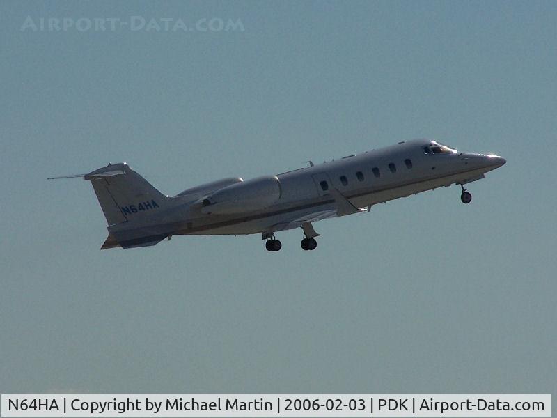 N64HA, 2000 Learjet Inc 60 C/N 60-205, Departing PDK - Starting to rotate gear.