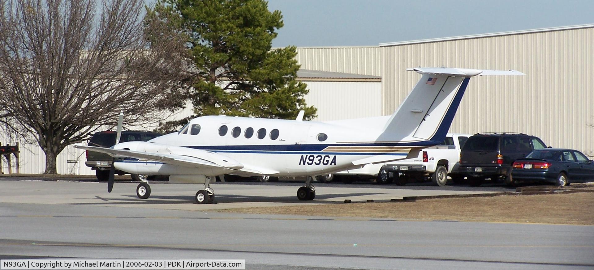 N93GA, 1986 Beech 300 C/N FA-93, Tied down @ Epps