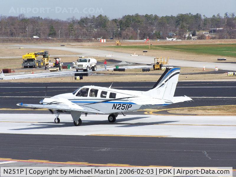 N251P, Raytheon Aircraft Company G58 Baron C/N TH-2139, Taxing past on going construction