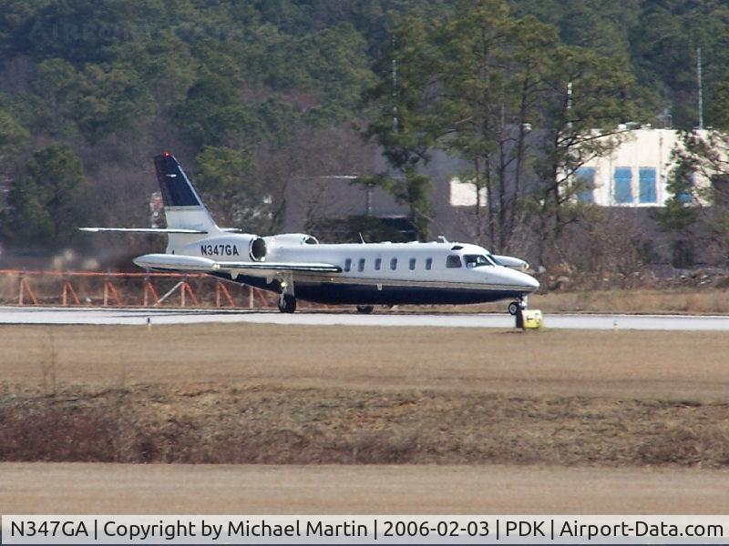 N347GA, 1981 Israel Aircraft Industries IAI-1124 Westwind C/N 347, Departing PDK on 20L