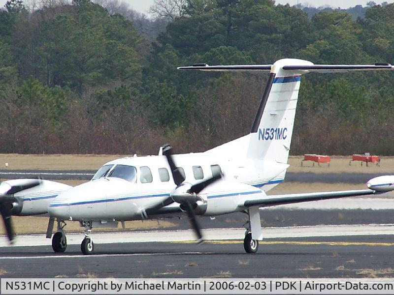 N531MC, 1984 Piper PA-42-1000 Cheyenne IV C/N 42-5527007, Taxing to Epps Air Service