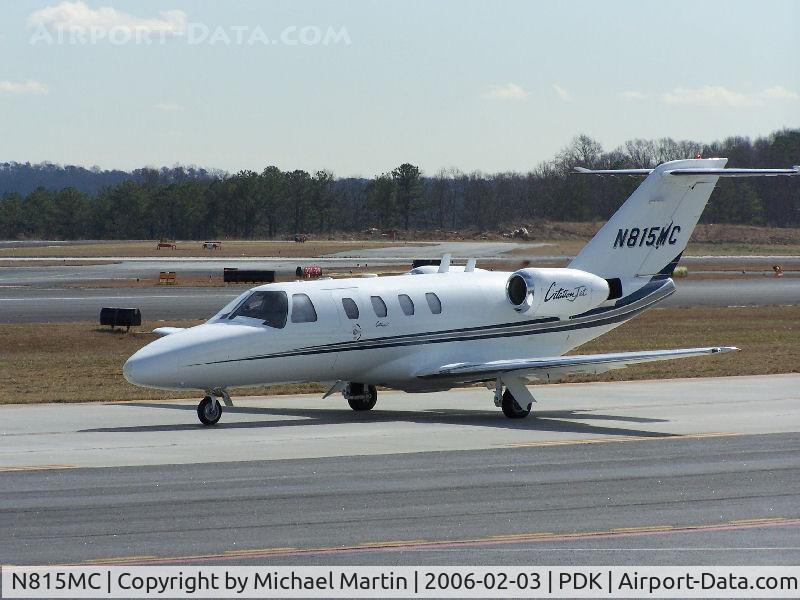 N815MC, 1996 Cessna 525 CitationJet CJ1 C/N 525-0142, Taxing to Epps Air Service