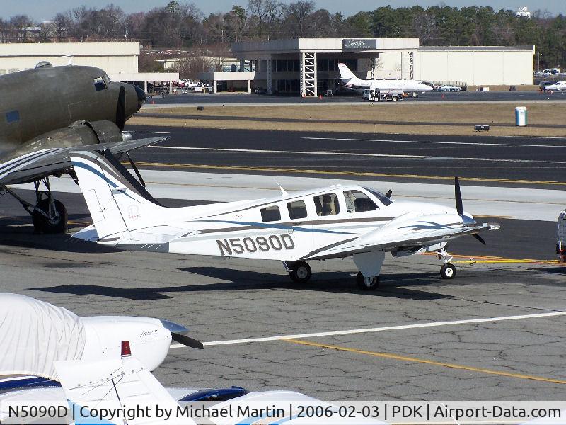 N5090D, Raytheon Aircraft Company 58 C/N TH-2090, Tied down @ Epps