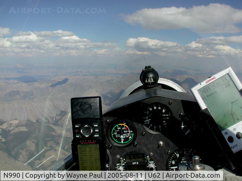 N990, 1972 Schreder HP-14 C/N 152, Flying along Idaho's Lost River Mountain Range