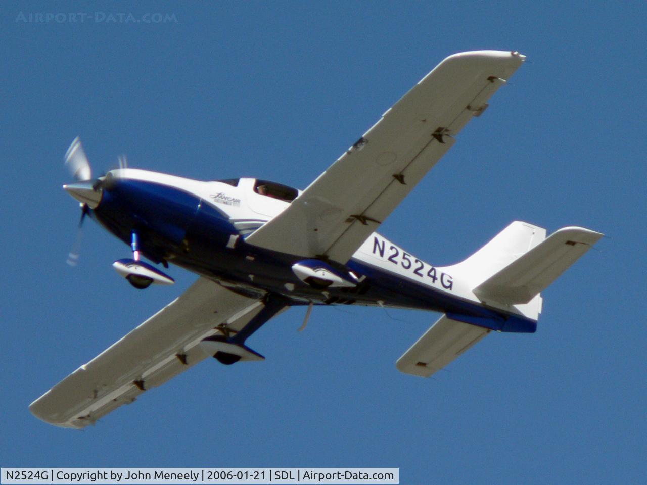 N2524G, 2005 Lancair LC41-550FG C/N 41515, Just after take-off from SDL