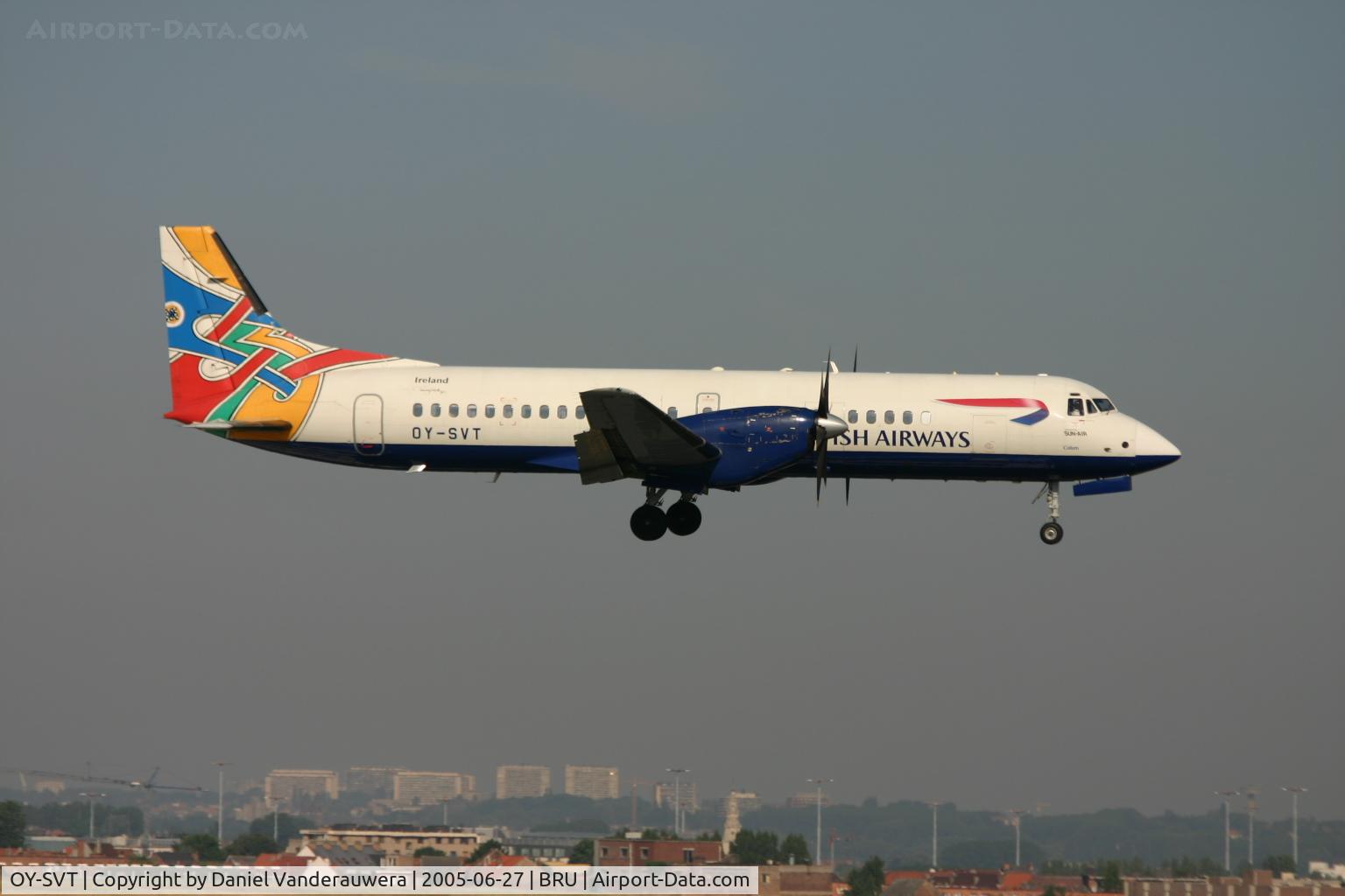 OY-SVT, 1993 British Aerospace ATP C/N 2062, landing on rnw 02